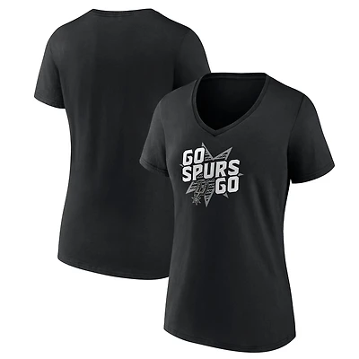 Men's Black San Antonio Spurs Pick & Roll Coverage V-Neck T-Shirt
