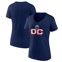 Men's Navy Washington Wizards Pick & Roll Coverage V-Neck T-Shirt
