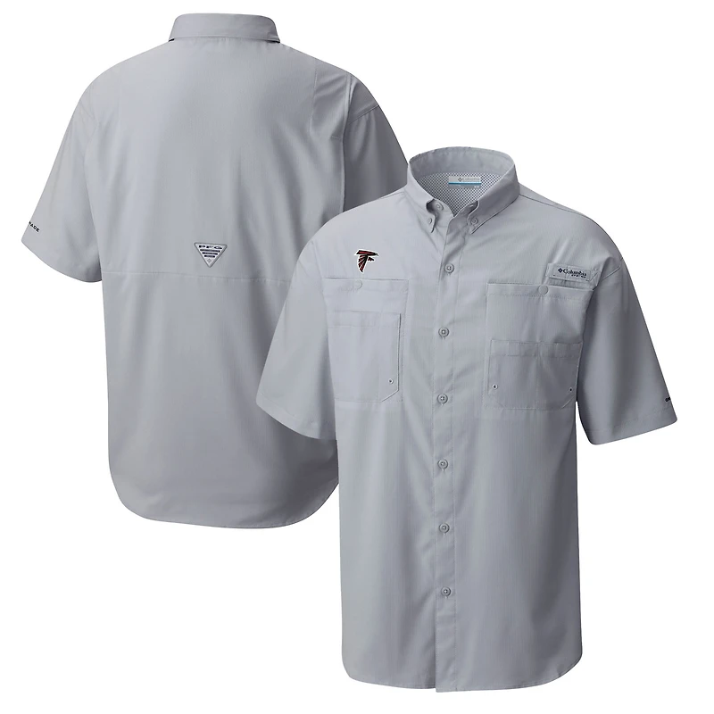 Men's Columbia Gray Atlanta Falcons Tamiami Omni-Shade Button-Down Shirt