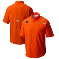 Men's Columbia Orange Chicago Bears Tamiami Omni-Shade Button-Down Shirt