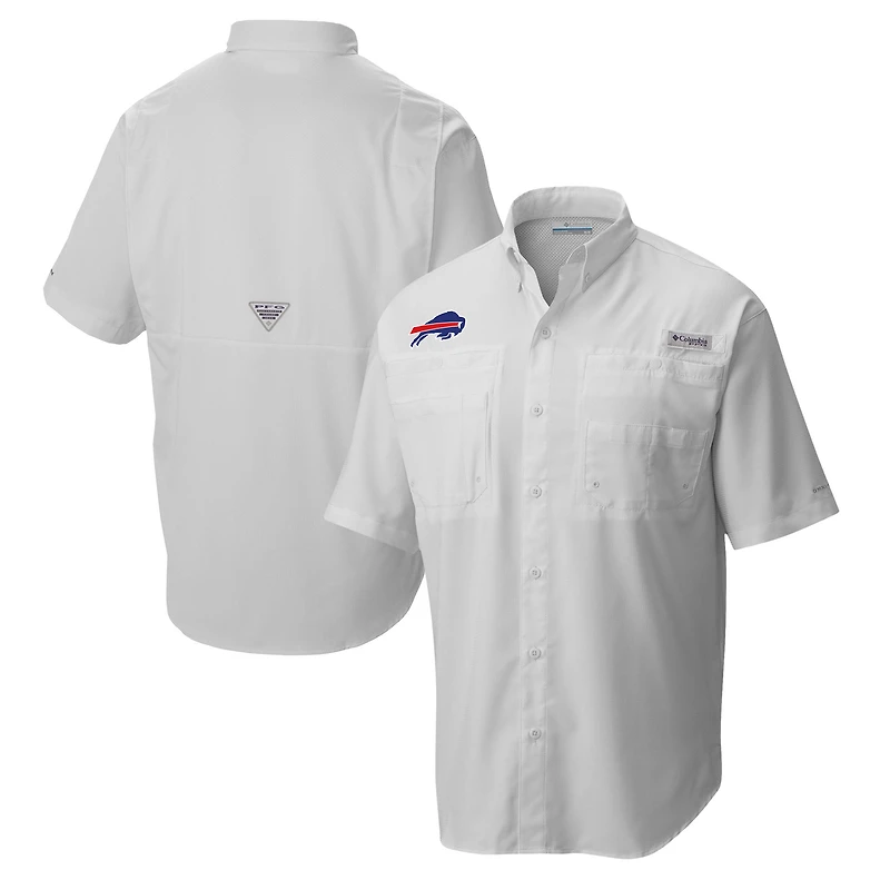 Men's Columbia White Buffalo Bills Tamiami Omni-Shade Button-Down Shirt