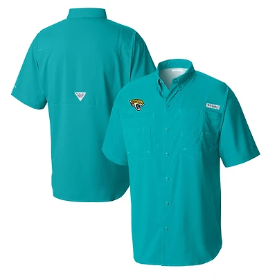 Men's Columbia Teal Jacksonville Jaguars Tamiami Omni-Shade Button-Down Shirt