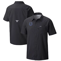 Men's Columbia  Black Indianapolis Colts Slack Tide Omni-Wick Button-Up Camp Shirt