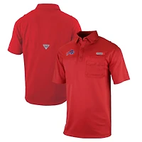 Men's Columbia  Red Buffalo Bills Omni-Wick Flycaster Pocket Polo