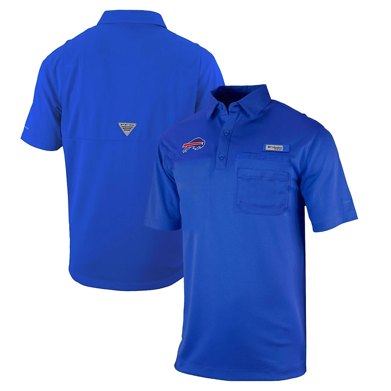 Men's Columbia Royal Buffalo Bills Omni-Wick Flycaster Pocket Polo