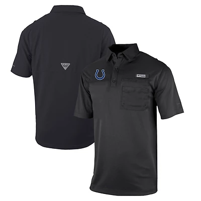 Men's Columbia Black Indianapolis Colts Omni-Wick Flycaster Pocket Polo