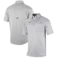 Men's Columbia  Gray Miami Dolphins Omni-Wick Flycaster Pocket Polo