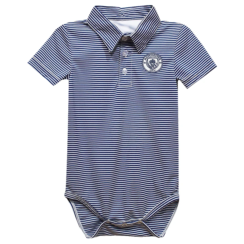 Infant Vive La Fete Navy Manchester City Polo Pencil Stripe Bodysuit