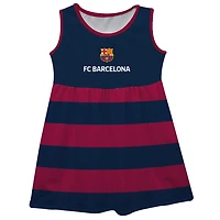 Girls Youth Vive La Fete Navy Barcelona Striped Tank Top Dress