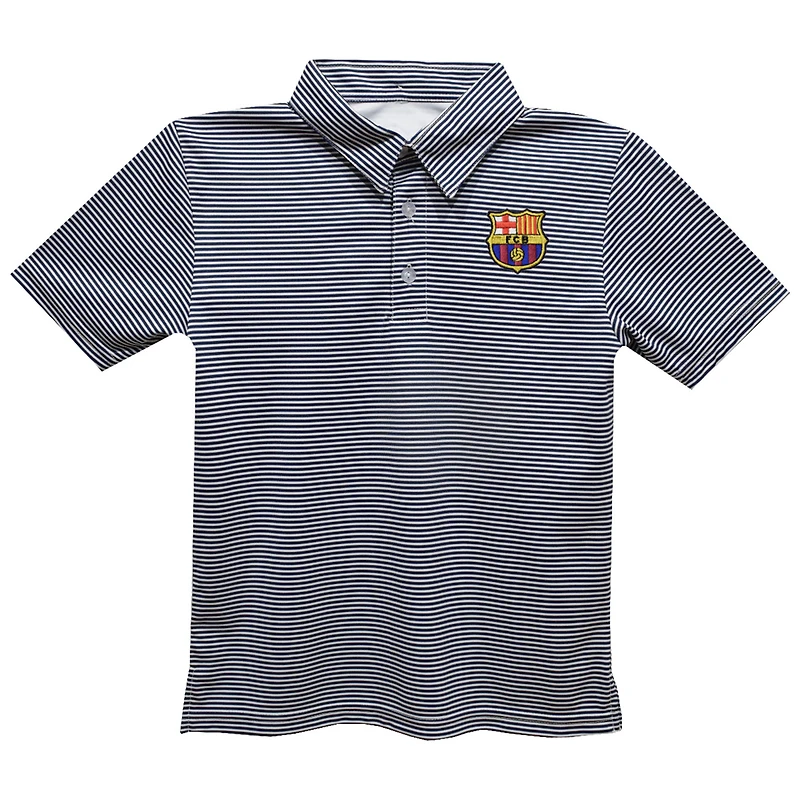 Toddler Vive La Fete Navy Barcelona Pencil Stripe Polo