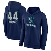 Women's Julio Rodríguez Navy Seattle Mariners Name & Number Fastball Pullover Hoodie