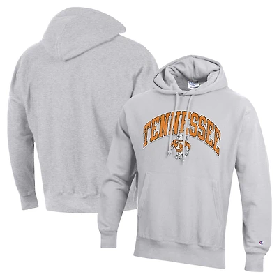 Men's Champion Heather Gray Tennessee Volunteers Vault Late Night Reverse Weave Pullover Hoodie