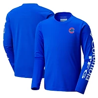 Youth Columbia Royal Chicago Cubs Terminal Tackle Long Sleeve T-Shirt