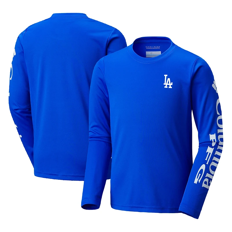 Youth Columbia Royal Los Angeles Dodgers Terminal Tackle Long Sleeve T-Shirt