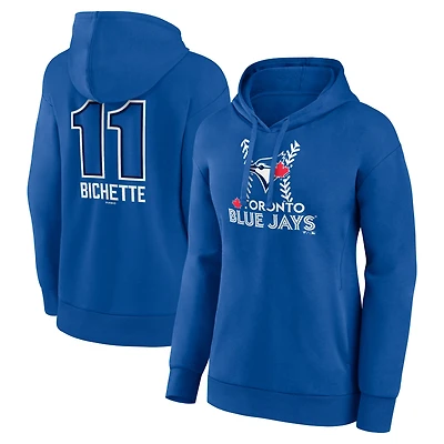 Women's Bo Bichette Royal Toronto Blue Jays Name & Number Fastball Pullover Hoodie