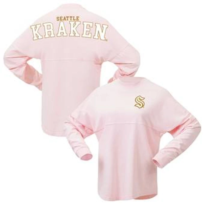 Women's Fanatics Pink Seattle Kraken Spirit Jersey Long Sleeve T-Shirt