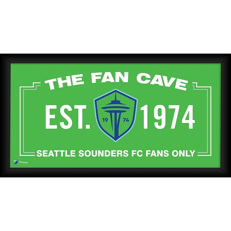 Seattle Sounders FC Framed 10" x 20" Fan Cave Collage
