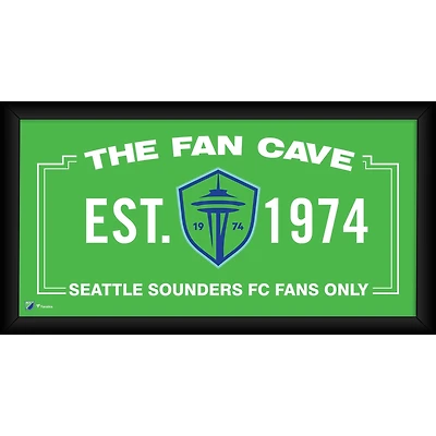 Seattle Sounders FC Framed 10" x 20" Fan Cave Collage