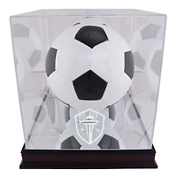 Seattle Sounders FC Mahogany Team Logo Soccer Ball Display Case