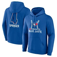 Men's George Springer Royal Toronto Blue Jays Name & Number Fastball Pullover Hoodie