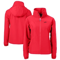 Women's Cutter & Buck  Red SMU Mustangs Vault Charter Eco Recycled Full-Zip Jacket