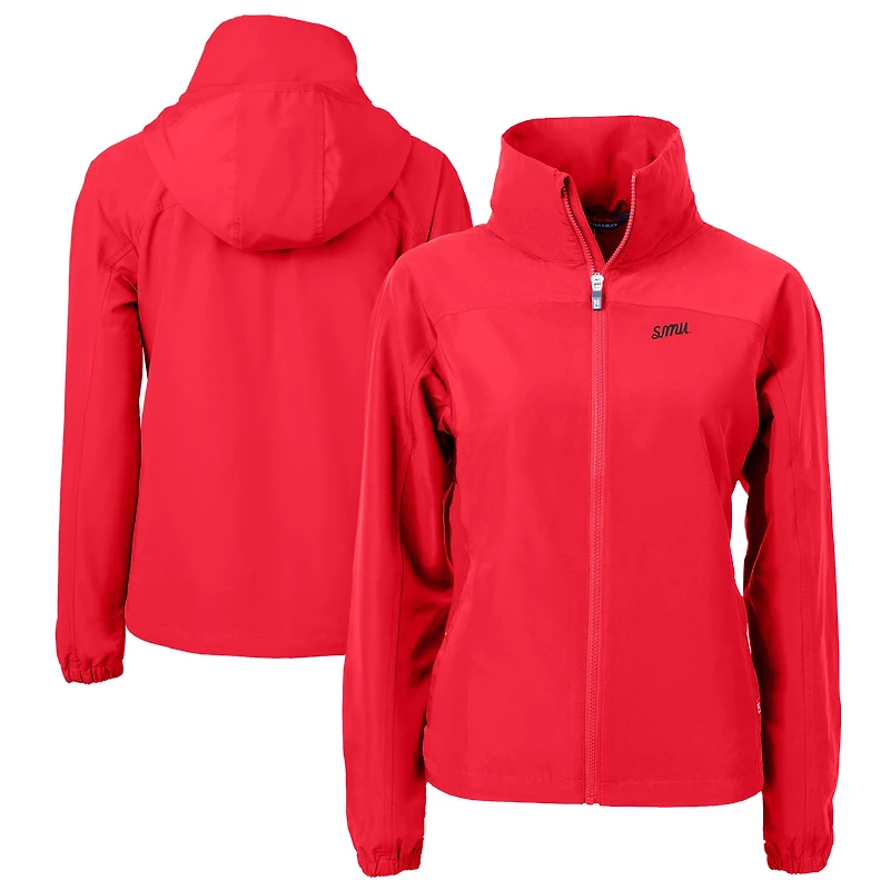 Women's Cutter & Buck Red SMU Mustangs Vault Charter Eco Recycled Full-Zip Jacket