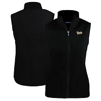 Women's Cutter & Buck  Black Vanderbilt Commodores Vault Cascade Eco Sherpa Fleece Vest