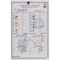 Pittsburgh Pirates Game-Used Lineup Card vs. Chicago Cubs on July 25, 2022