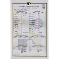 Pittsburgh Pirates Game-Used Lineup Card vs. Chicago Cubs on May 16, 2022