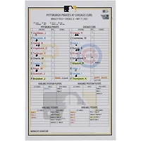 Pittsburgh Pirates Game-Used Lineup Card vs. Chicago Cubs on May 17, 2022