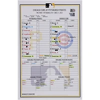 Pittsburgh Pirates Game-Used Lineup Card vs. Chicago Cubs on June 21, 2022
