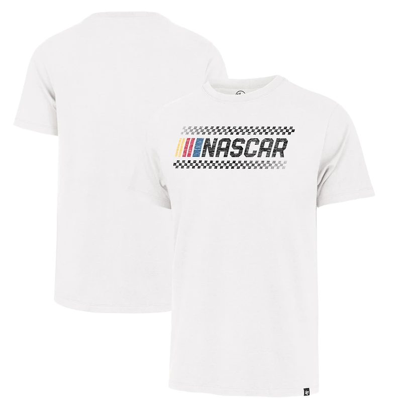 Men's '47 White NASCAR Checkered Prime Franklin T-Shirt