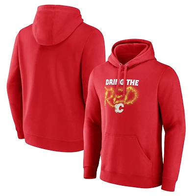 Men's Red Calgary Flames Native Pullover Hoodie