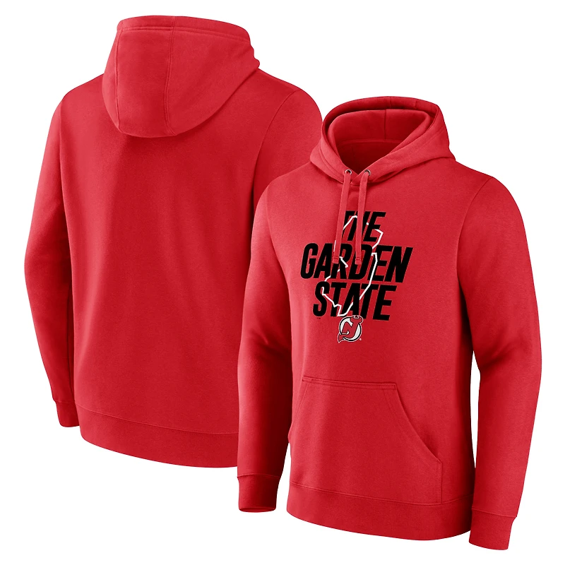 Men's Red New Jersey Devils Native Pullover Hoodie