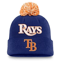 Men's Nike  Royal Tampa Bay Rays Peak Cuffed Knit Hat with Pom