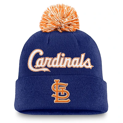 Men's Nike  Royal St. Louis Cardinals Peak Cuffed Knit Hat with Pom