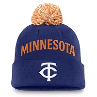 Men's Nike  Royal Minnesota Twins Peak Cuffed Knit Hat with Pom