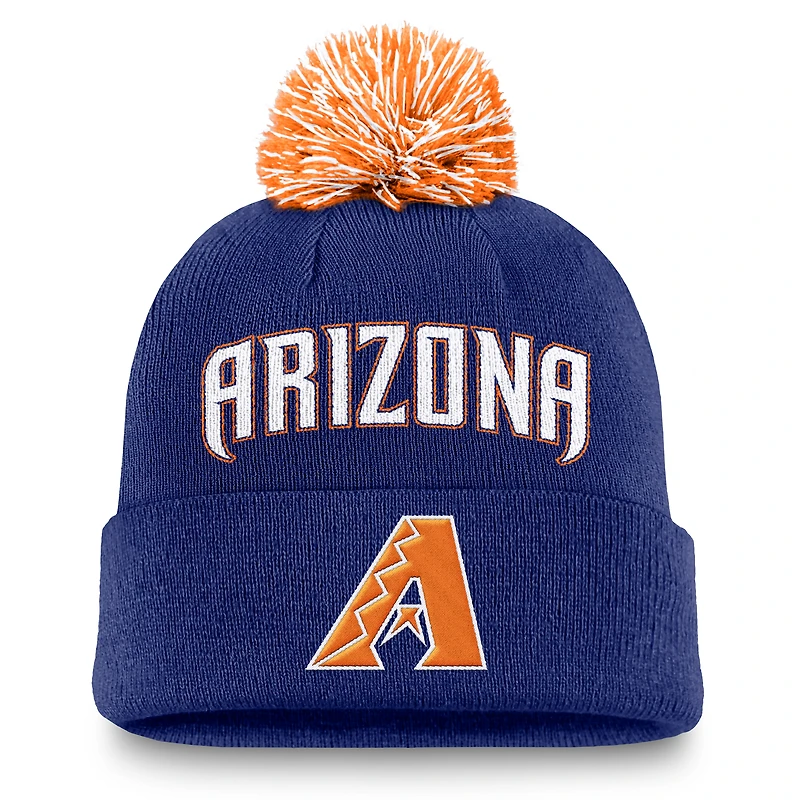 Men's Nike Royal Arizona Diamondbacks Peak Cuffed Knit Hat with Pom