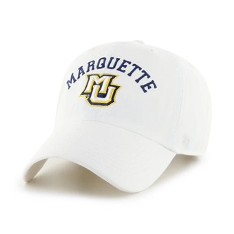 Men's '47 White Marquette Golden Eagles Classic Arch Clean Up Adjustable Hat