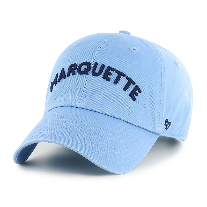 Men's '47 Light Blue Marquette Golden Eagles Clean Up Adjustable Hat