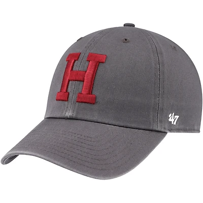 Men's '47 Charcoal Harvard Crimson Clean Up Adjustable Hat