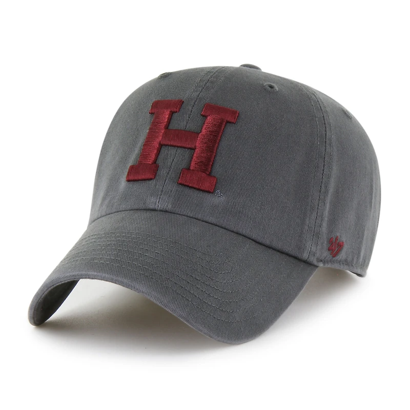 Men's '47 Charcoal Harvard Crimson Clean Up Adjustable Hat