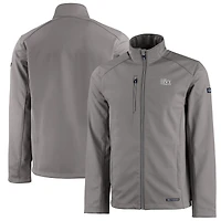 Men's Cutter & Buck  Gray Ivy League Evoke Eco Softshell Recycled Full-Zip Jacket