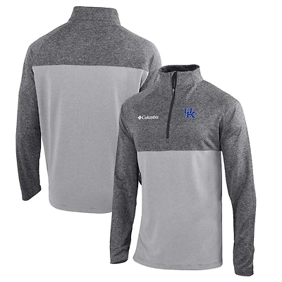 Men's Columbia Gray/Light Gray Kentucky Wildcats Omni-Wick Rockin' It Quarter-Zip Pullover Top