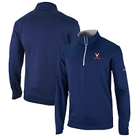 Men's Columbia  Navy Virginia Cavaliers Omni-Wick Wickhams Hills Quarter-Zip Pullover Top