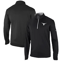 Men's Columbia  Black Texas Longhorns Omni-Wick Wickhams Hills Quarter-Zip Pullover Top