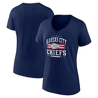 Women's Navy Kansas City Chiefs Americana Team V-Neck T-Shirt
