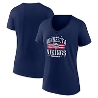 Women's Navy Minnesota Vikings Americana Team V-Neck T-Shirt