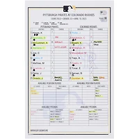 Pittsburgh Pirates Game-Used Lineup Card vs. Colorado Rockies on April 19, 2023