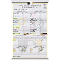 Pittsburgh Pirates Game-Used Lineup Card vs. Athletics on June 7, 2023
